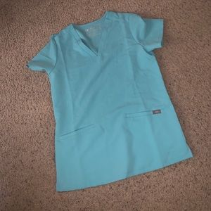 FIGS limited edition Neon Blue scrub set XS/SP
